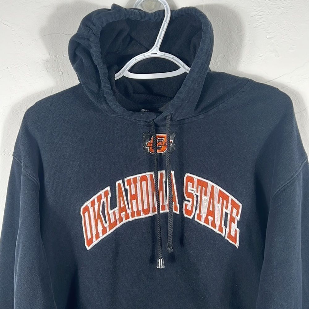 🔥🏈 Vintage OKLAHOMA STATE COWBOYS Embroidered Hoodie Sweatshirt - Sz M - EUC